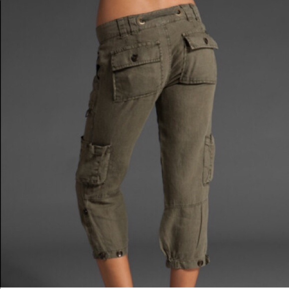 Sanctuary Blue Cargo Capri Pants